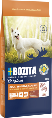 BOZITA Hunde-Trockenfutter Original Adult Sensitive mit Lachs und Reis